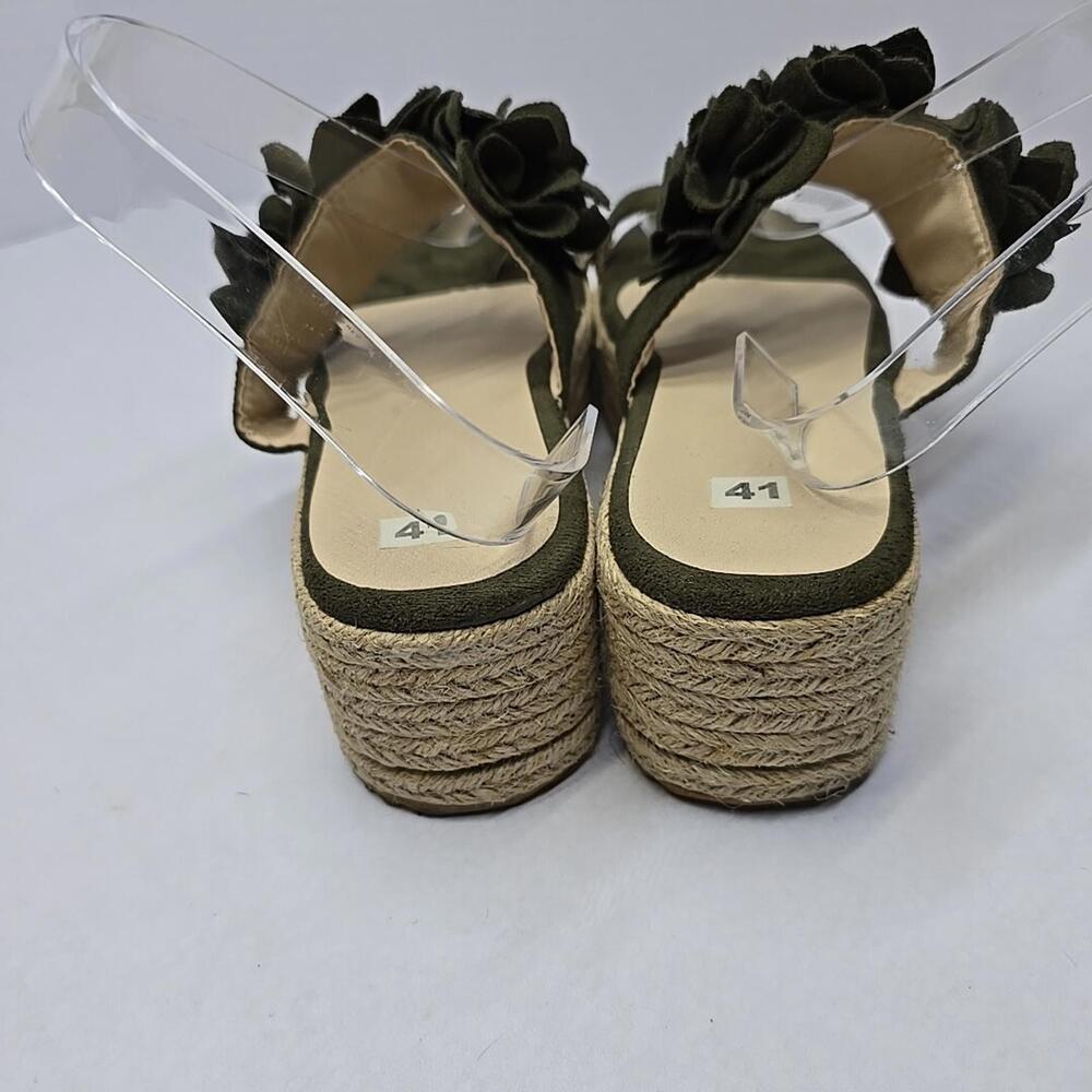 Women's Summer Sandals Platform Open Toe Flip Flops Green Size US9/EU41 - Picture 12 of 14